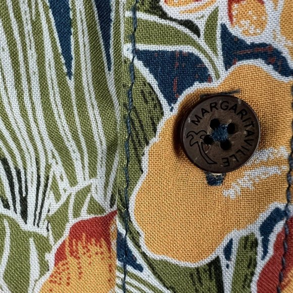 Margaritaville Hawaiian Sz XXL Floral Parrot Button Up Casual Shirt Camp beach - Picture 5 of 10